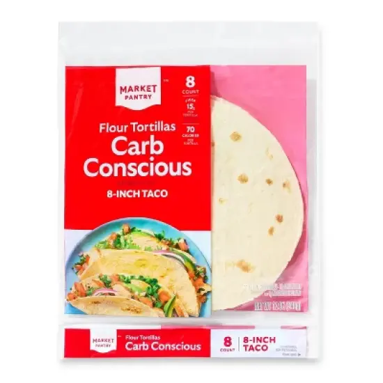 8" Carb Conscious Flour Tortilla - 8ct - Market Pantry&trade; image {3}