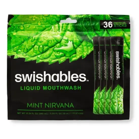 Swishables Liquid Mouthwash Sticks - Mint - 0.34 fl oz/36ct image {6}