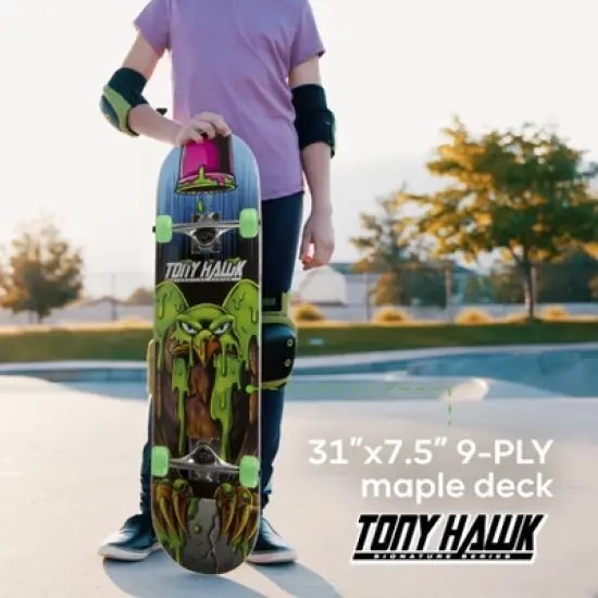 Tony Hawk Skateboard for beginner and professional skaters - Slime Hawk image {3}