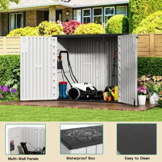 Yardgrace Weather Resistant Multi Size Outdoor Storage Shed image {1}