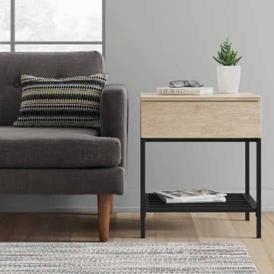 Loring End Table with Charging Station - Threshold&trade; image {1}