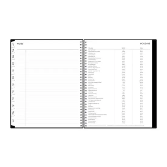 Blue Sky 8.5"x11" 2025-2026 Weekly/Monthly Wirebound Planner Solid Black image {8}
