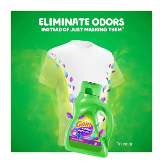 Gain + Odor Defense Super Fresh Blast Scent HE Compatible Liquid Laundry Detergent image {7}