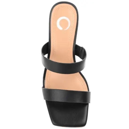 Journee Collection Womens Nolla Tru Comfort Foam Open Square Toe Block Heel Sandals image {3}