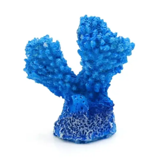 Unique Bargains Resin Mini Plant Betta Aquarium Fishbowl Landscaping Decor Ornament Blue image {2}