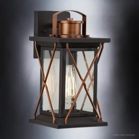 Urban Ambiance Luxury Colonial Outdoor Wall Light,  13"H x 6.5"W,  Olde Bronze Finish, UHP1232 image {2}