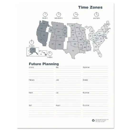 14-Month Recycled Ruled Monthly Planner, 8.75 x 6.78, Black Cover, 14-Month: Dec 2025 to Jan 2027 image {2}