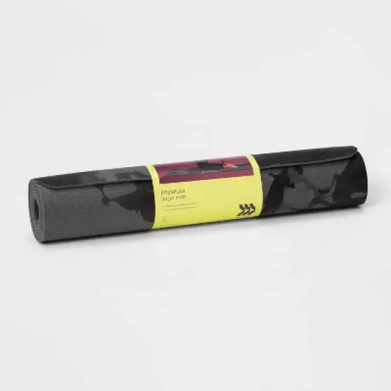 Swirl Print Yoga Mat 5mm Gray - All in Motion&trade; image {1}