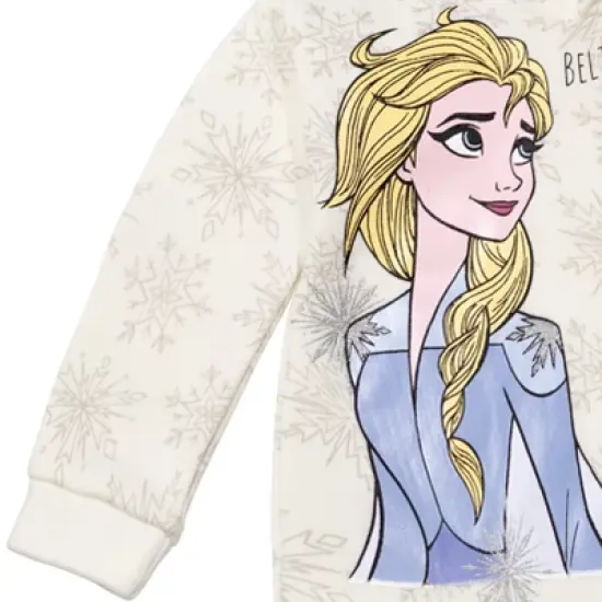 Disney Frozen Elsa Girls Fleece Pullover Crossover Hoodie and Pants Outfit Set Toddler  image {6}