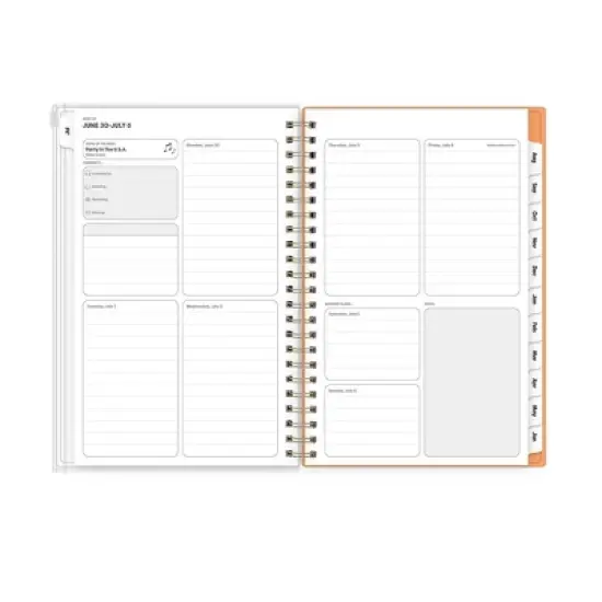 Blue Sky 5"x8" 2025-2026 Weekly/Monthly Zip Pouch Wirebound Planner Mayana Ombre image {4}