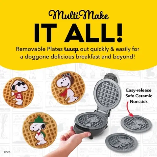 Peanuts x Dash Snoopy MultiMaker Mini Waffle Maker System 4 Plates image {4}