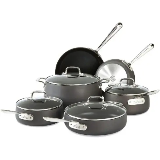All-Clad HA1 Hard Anodized Nonstick Cookware Set 10 Piece image {5}