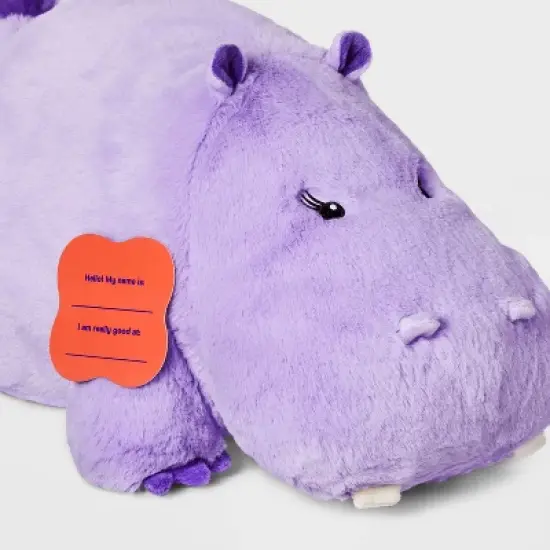 8'' Hippo Stuffed Animal - Gigglescape&trade;: Purple Hippopotamus, Zoo Theme image {3}