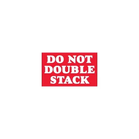Tape Logic Labels "Do Not Double Stack" 3" x 5" Red/White 500/Roll SCL613 image {4}