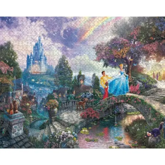 Ceaco Disney Thomas Kinkade: Cinderella Wished Upon a Dream Oversized Jigsaw Puzzle - 1000pc image {2}