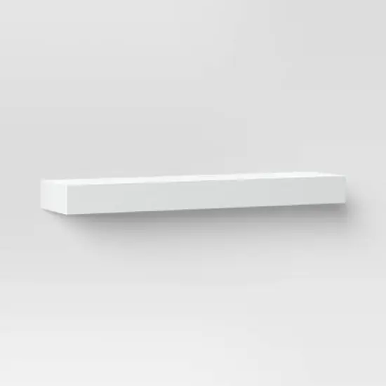 24" Floating Wood Shelf - Threshold&trade; image {4}