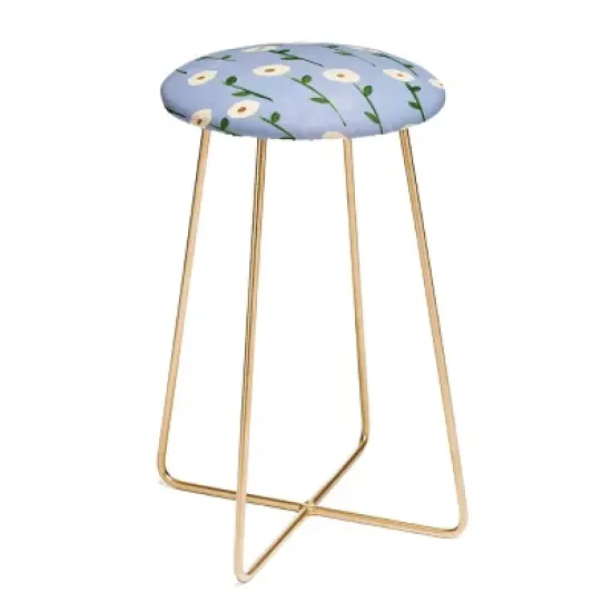 Reves et Histoires Cute Little Flowers Counter Height Barstool - Deny Designs image {3}