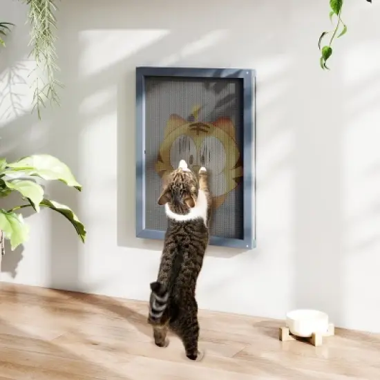 FURNIinspire Pet Scratcher Cat Scratching Pad with Decorative Designs and Eco Friendly Replaceable Panels, 7 Pieces, Multicolored, 11.6"*1.2"*16.5" image {1}