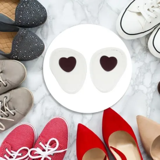 Unique Bargains Soft Heart Pattern Forefoot Insole Pads 2 Pairs image {2}