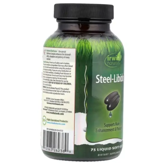 Irwin Naturals Steel Libido&reg;, 75 Liquid Soft-Gels image {3}