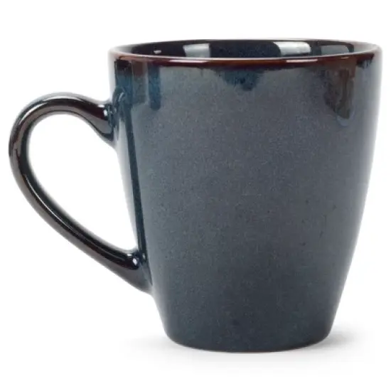 Elanze Designs Modern Chic Smooth Ceramic Stoneware Dinnerware Mugs Set of 4 - Navy Blue image {1}