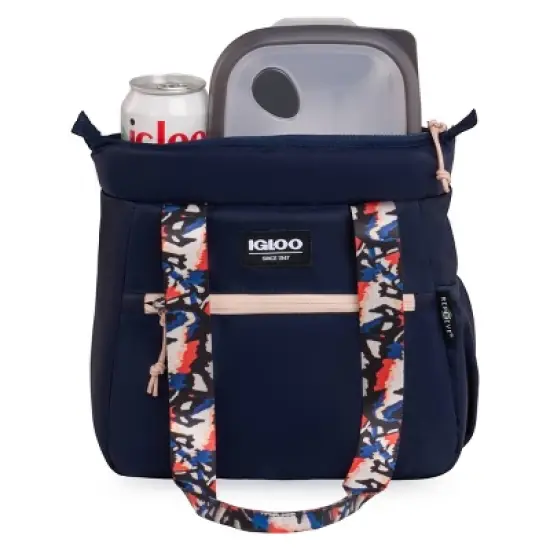 Igloo Repreve Carry All Lunch Bag with Pack In - Navy Butterfly image {7}