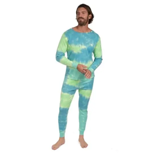 Leveret Mens Two Piece Cotton Tie Dye Pajamas image {4}