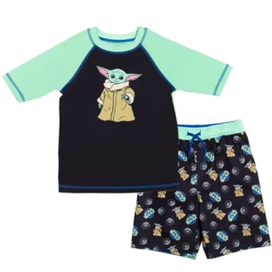 Star Wars The Child Rash Guard and Swim Trunks Outfit Set Little Kid to Big Kid image {12}