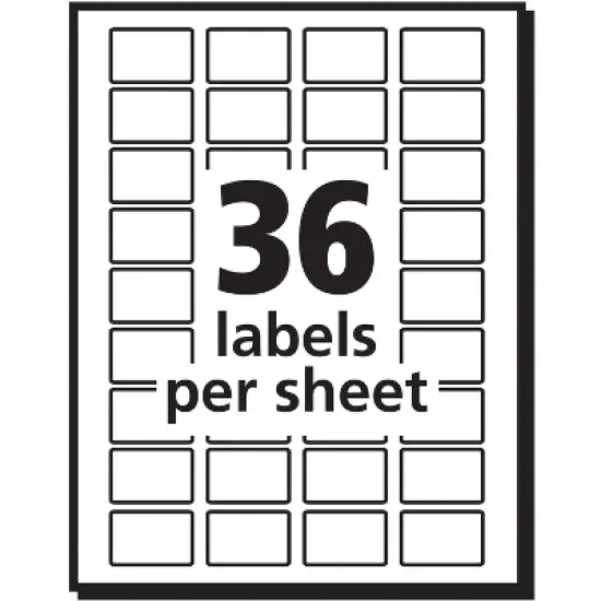 Avery Removable Labels, 1/2" x 3/4", White, 6 Packs for 6,048 Total (45418) image {5}