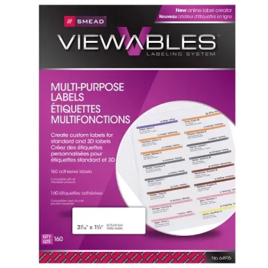 Smead Viewable Labeling System, Label Refill Pack, Hanging Folder Labels, Ink-Jet and Laser Printers (64915) image {7}