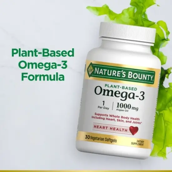 Nature's Bounty Plant-Based Omega-3 1000mg Soft Gels - 30ct image {7}
