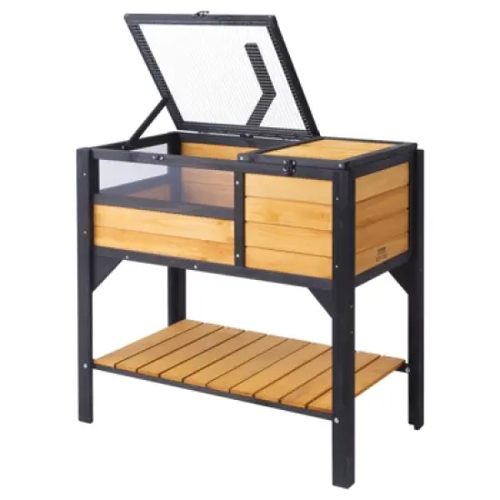 VEVOR Tortoise Habitat, Wooden Tortoise House Indoor & Outdoor, Tortoise Enclosure with Light Stand, Reptile Enclosure Small Animal Cage image {8}