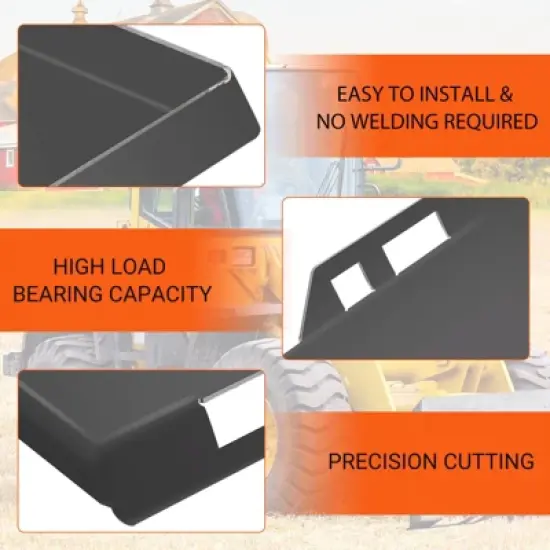 1/4" Skid Steer Attachment Plate, Universal Quick Mount Plate, Grade 50 Structural Steel, Anti-Rust Surface,Silver image {3}