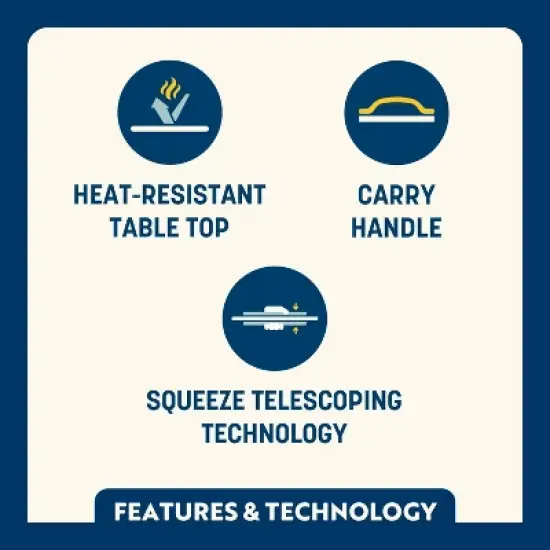 GCI Outdoor Compact Aluminum Portable Folding Camp Table - Black image {7}