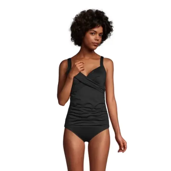 Lands' End Women's Wrap Underwire Tankini Top Swimsuit image {2}