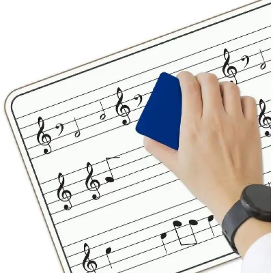 SCRIBBLEDO Music Staff Dry Erase 9"X12" Board 5-Pack, Erasers Included image {6}