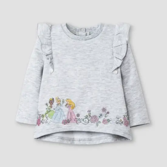 Baby Girls' 2pc Disney Princess Fleece Pullover and Jogger Set - Burgundy image {2}