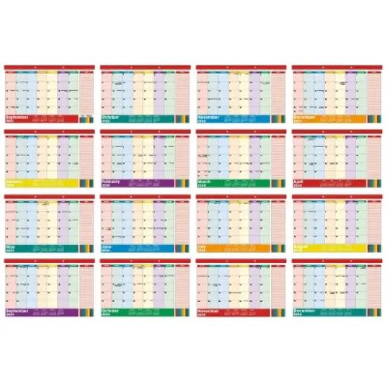 Trends International Inc. 2023-24 Desktop Calendar 11.43"x17" Color Block image {4}