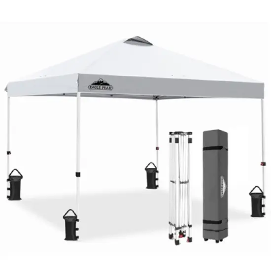 EAGLE PEAK 10x10 Pop Up Canopy Instant Tent w/ 4 Weight Bags image {41}