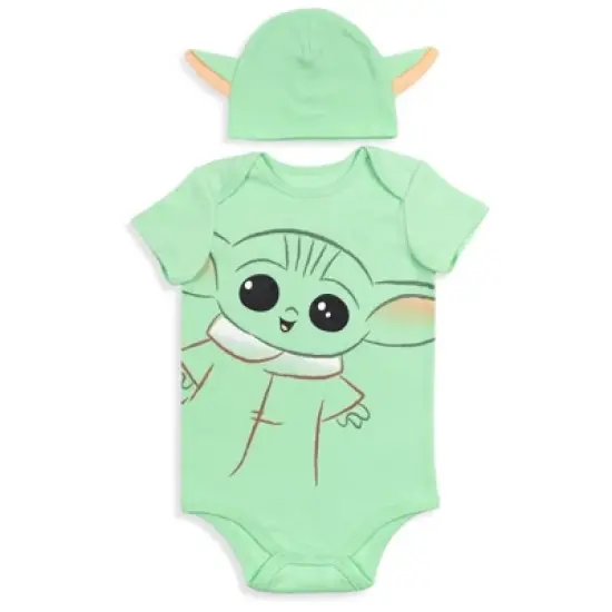 Star Wars The Child Baby Cosplay Bodysuit and Hat Set Newborn to Infant  image {9}