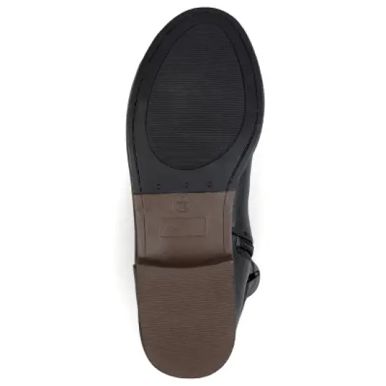 Journee Collection Womens Tori Wide Calf Stacked Heel Riding Boots image {4}