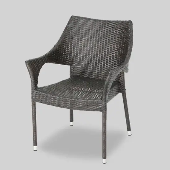 Grayson 7pc Aluminum and Wicker Dining Set - Brown - Christopher Knight Home image {3}