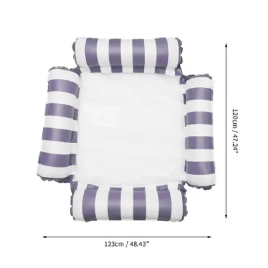Unique Bargains Stripe Pool Hammock Lounger 1 Set image {3}