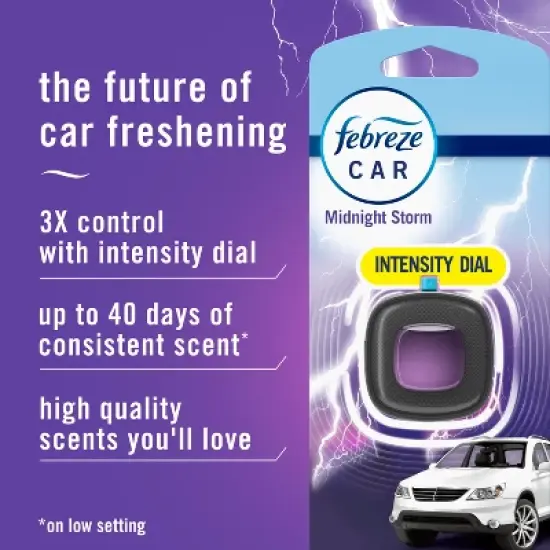 Febreze Car Air Freshener - Midnight Storm - 0.06 fl oz image {2}