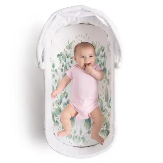 JumpOff Jo Hypoallergenic Fitted Bassinet Sheet for Baby Boys & Girls - Rectangular, Hourglass & Oval Crib Compatible, Soft, Breathable, Machine Washable image {6}