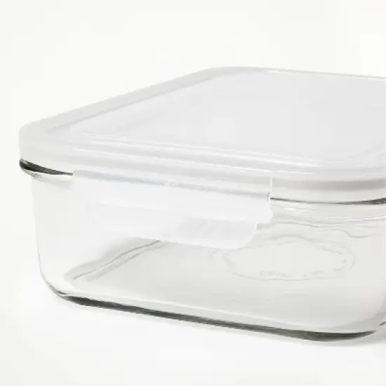 4.33 Cup Glass Food Storage Container Clear - Figmint&trade;: Microwave, Freezer & Dishwasher Safe, Includes Lid image {3}