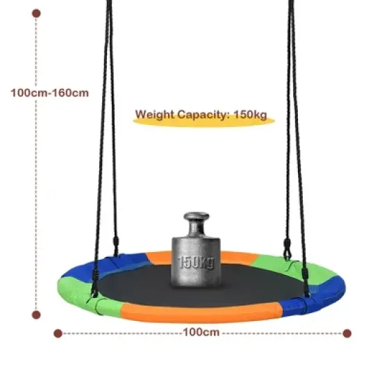 Costway 40'' Flying Saucer Tree Swing Indoor Outdoor Play Set Kids Gift image {9}