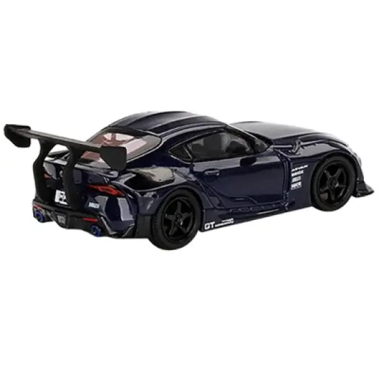 Toyota "HKS" GR Supra (A90) Downshift Blue Metallic Limited Edition to 3600 pcs 1/64 Diecast Model Car by True Scale Miniatures image {2}