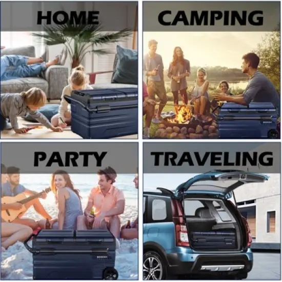 Portable Car Refrigerator 80 Quart(75L), Dual Zone Freezer and Fridge WIFI APP Control, -4℉-68℉ RV Cooler with USB Socket, 12/24V DC and 100-240V AC image {7}