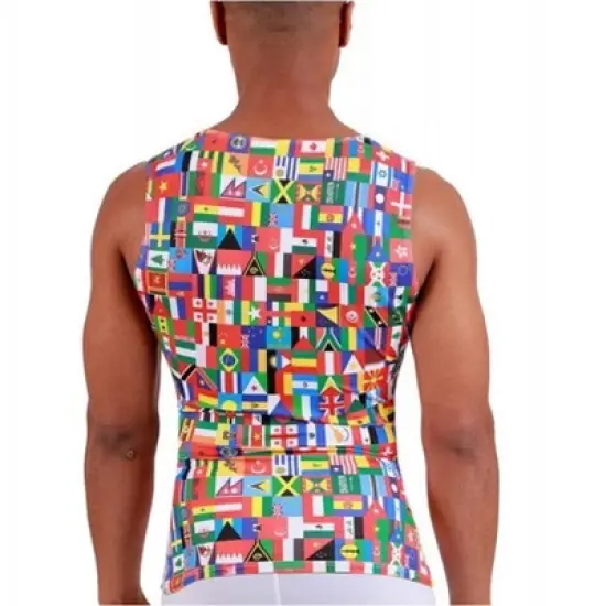 Insta Slim USA Flag Activewear Muscle Tank 5MAT001 image {3}